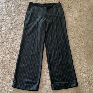 Isaac Mizrahi wide leg pine stripe pants size 8